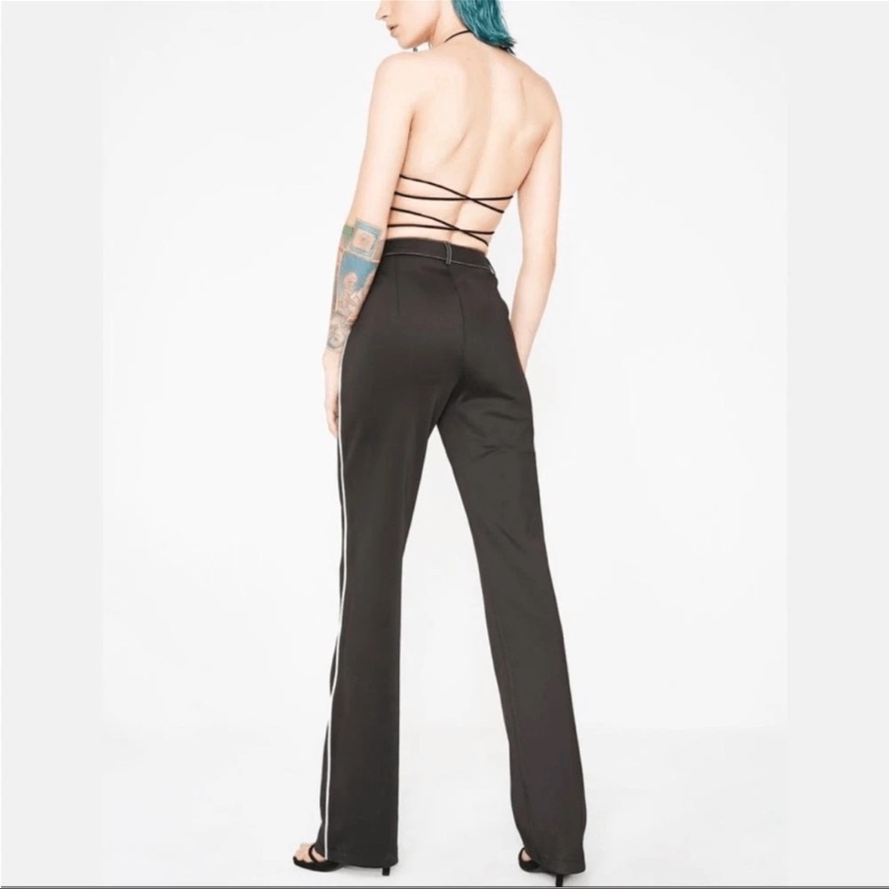 I.AM.GIA Slater Pants Black White Side Stripe High Rise Flare M ASO Kylie Jenner - Picture 5 of 10
